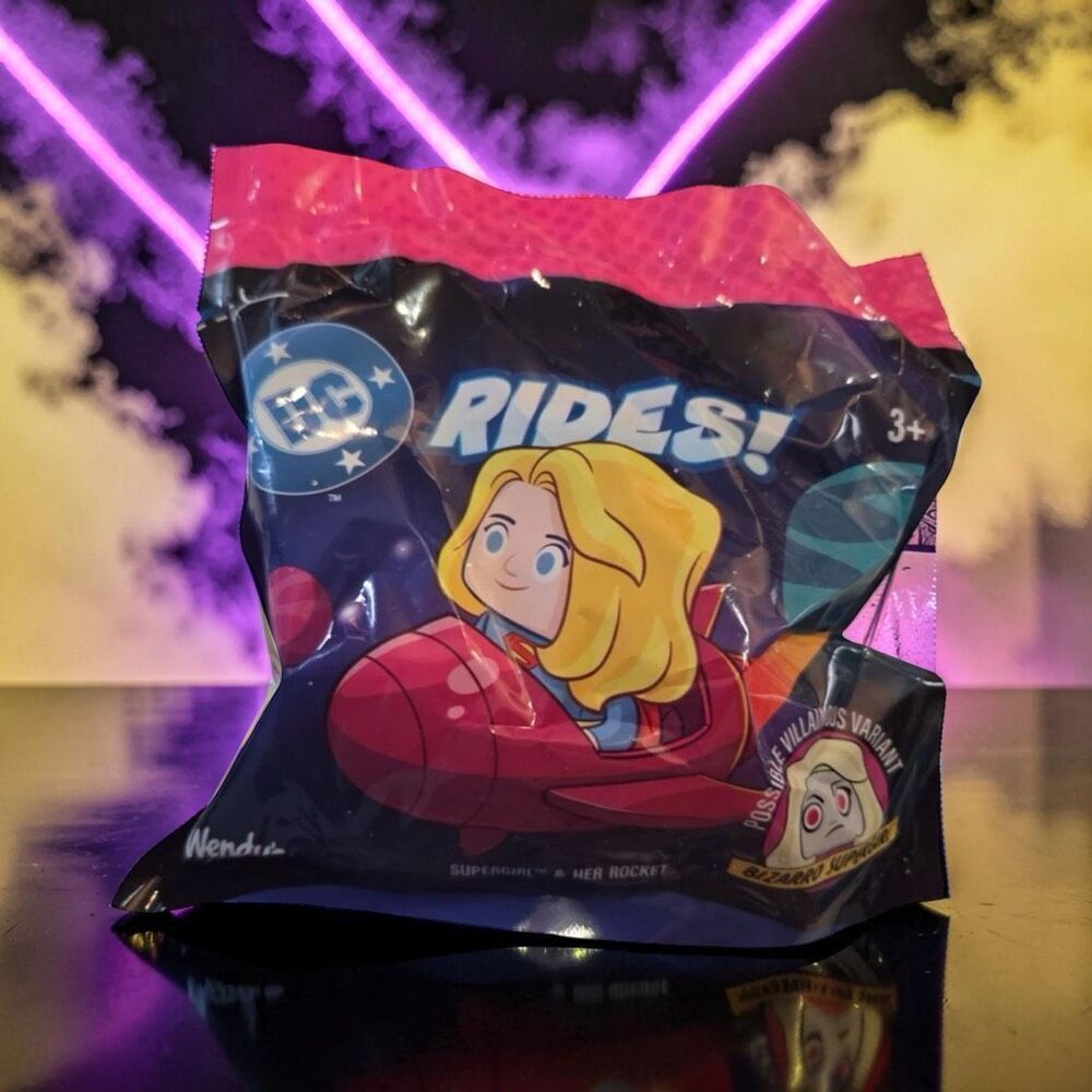 Wendy 2026 DC Rides Toy Sealed Kids Meal Bizarro Super Girl Variant Figure A60